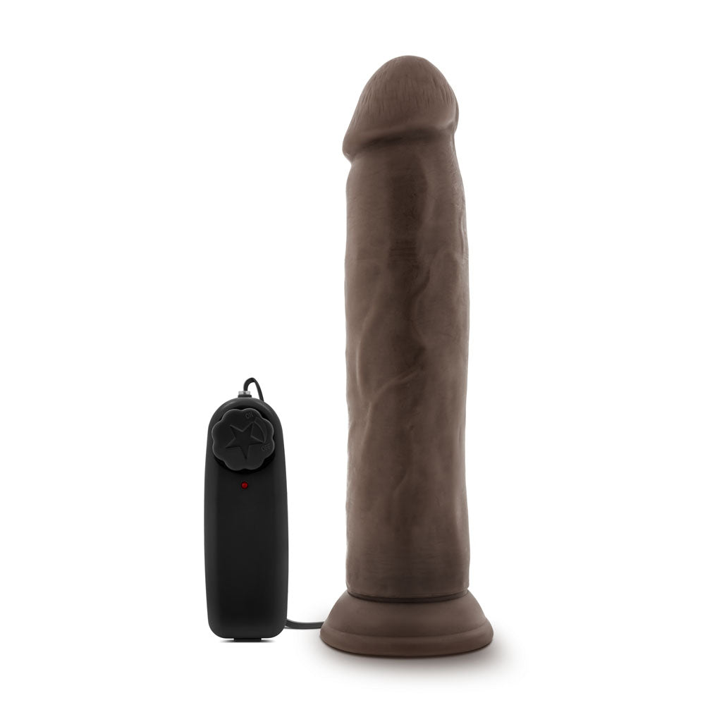 Dr. Skin - Dr. Throb - 9.5 Inch Vibrating Realistic Cock With Suction Cup - Chocolate - Not Very Vanilla