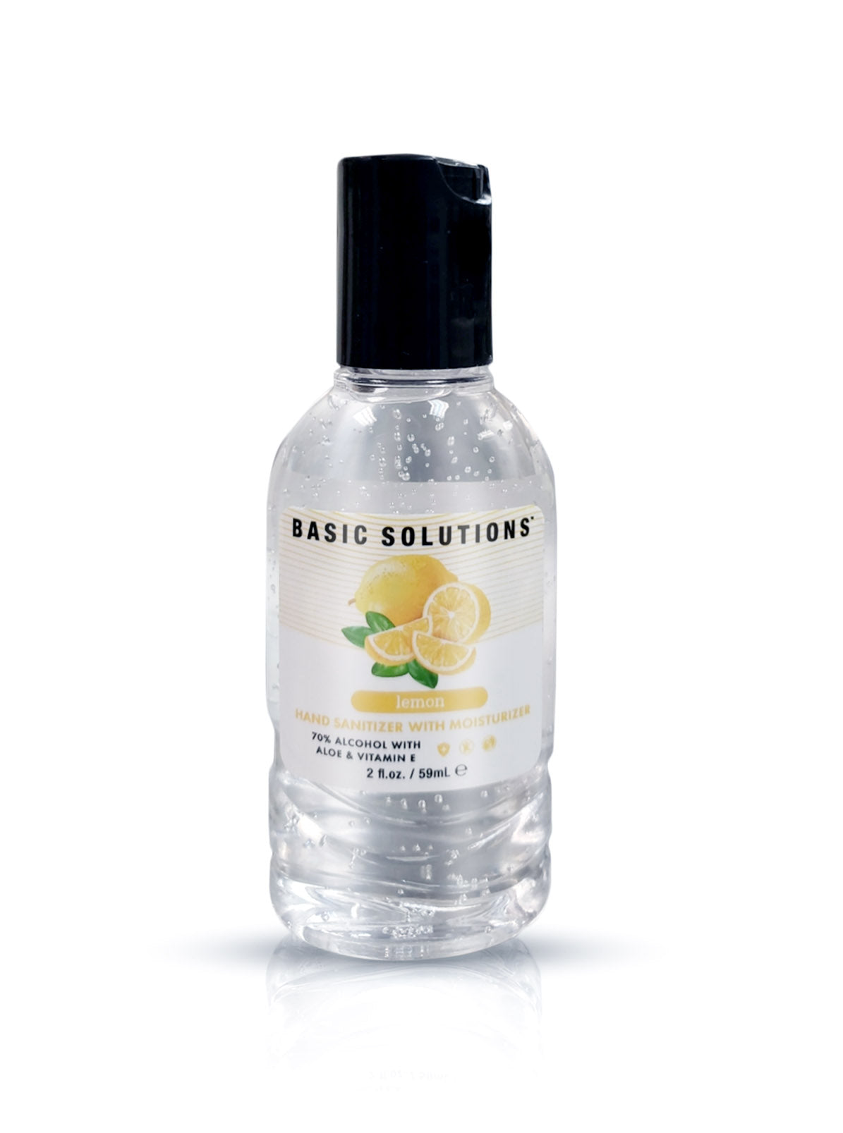 Basic Solutions Hand Sanitizer With Moisturizer - Lemon - 2 Oz./ 59ml - Not Very Vanilla