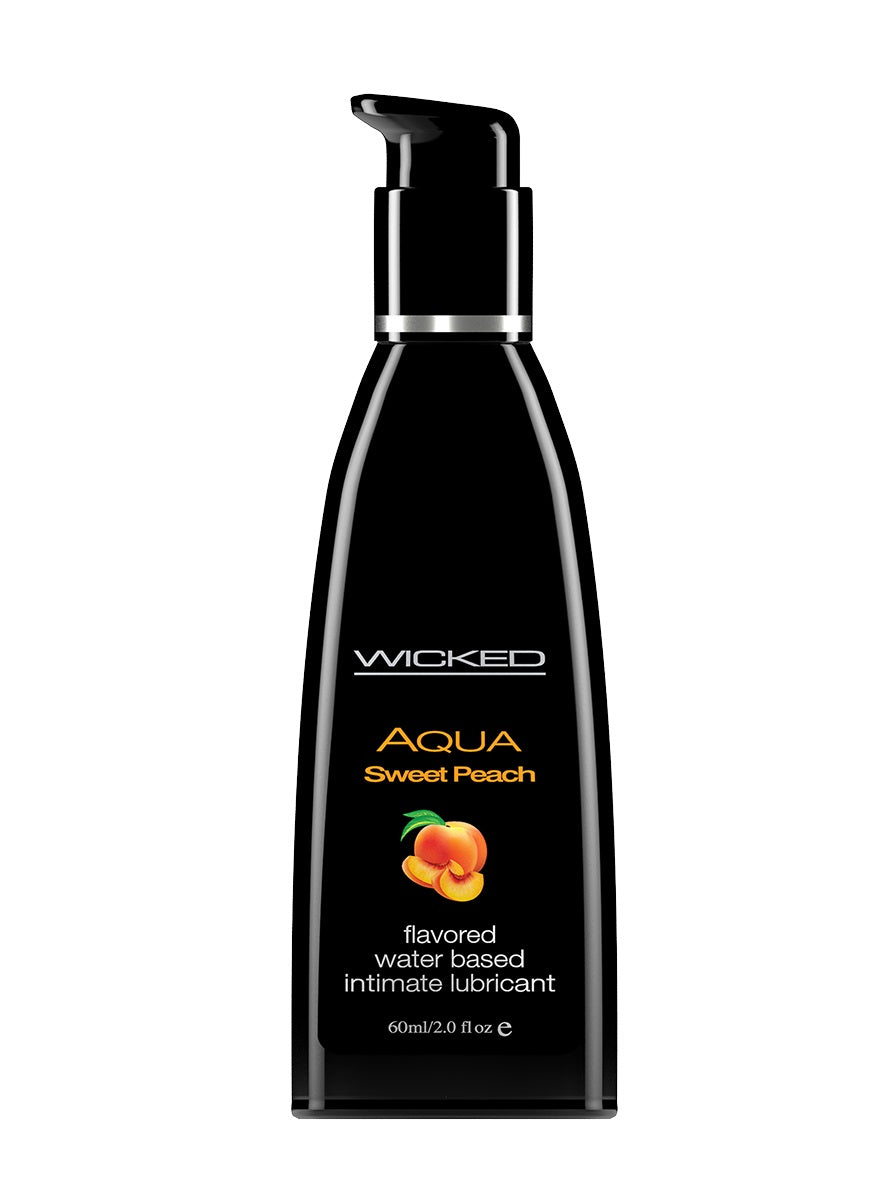 Aqua Sweet Peach Flavored Water Based Lubricant - 2 Oz. / 60 ml - Not Very Vanilla