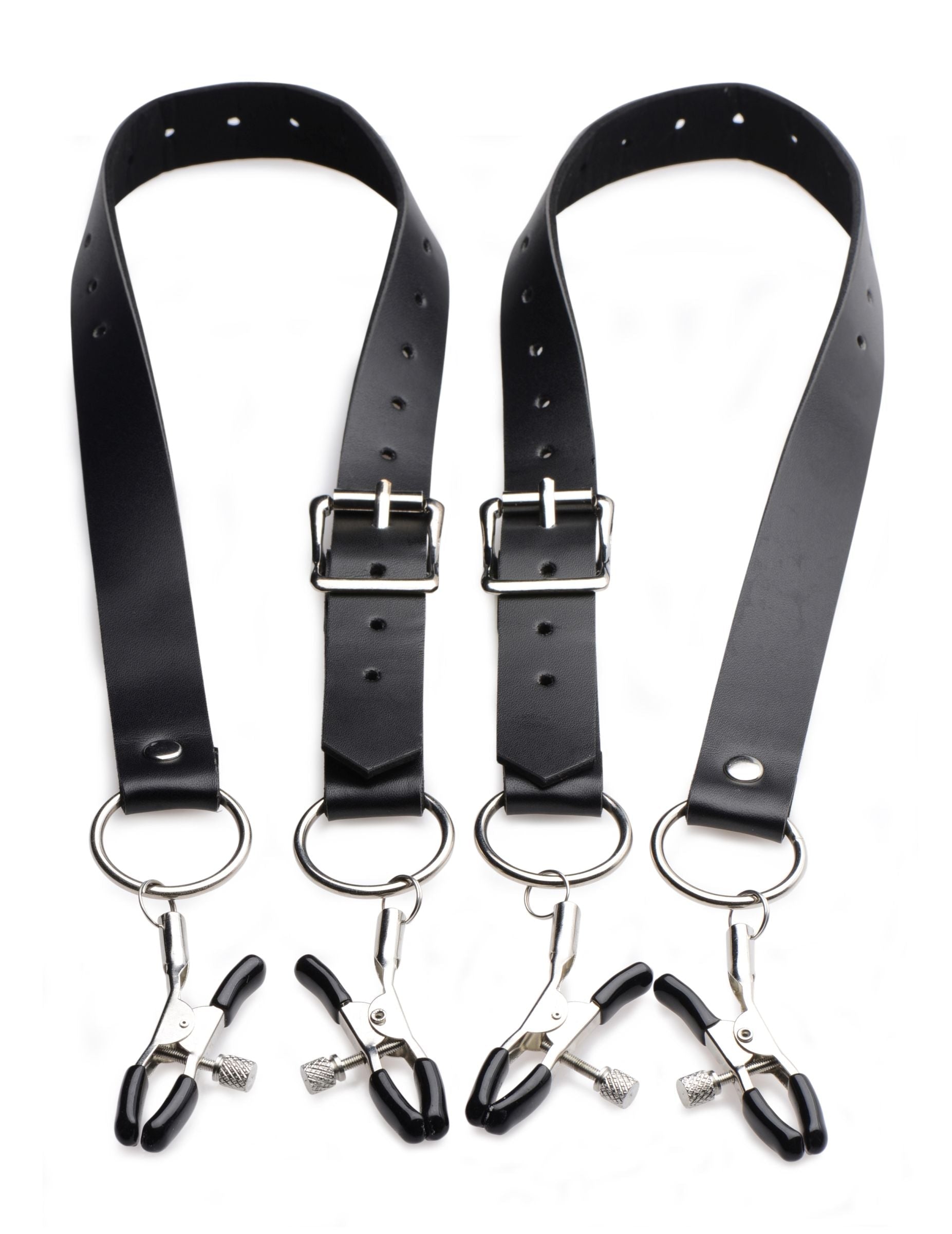 Spread Labia Spreader Straps With Clamps - Not Very Vanilla