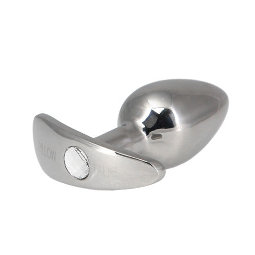 Pillow Talk Sneaky Stainless Steel Butt Plug With Swarovski Crystal - Not Very Vanilla