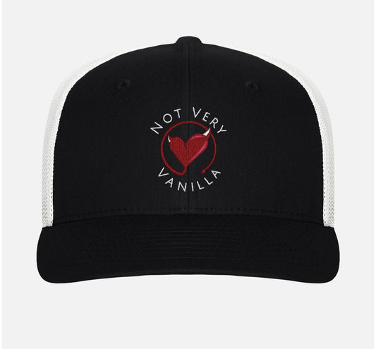 Not Very Vanilla Full logo Trucker Cap - Not Very Vanilla