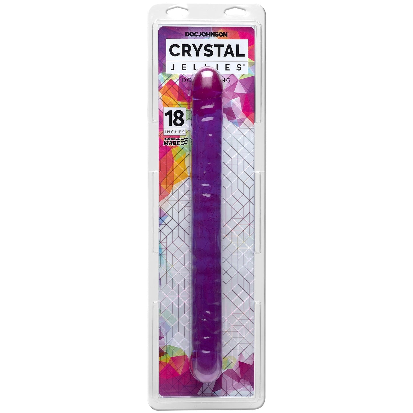 Crystal Jellies 18 Inch Double Dong - Purple - Not Very Vanilla