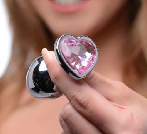 Booty Sparks Pink Heart Gem Anal Plug Set - Not Very Vanilla