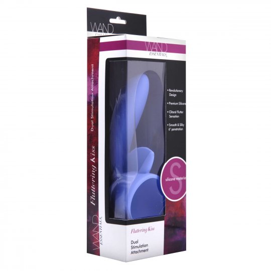 Wand Essentials Fluttering Kiss Dual Stimulation Silicone Wand Attachment - Not Very Vanilla