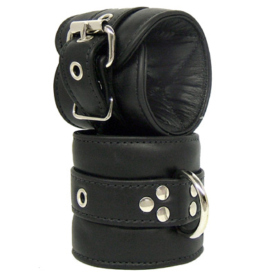 Leather Padded Wrist Cuffs (Pair) - Not Very Vanilla