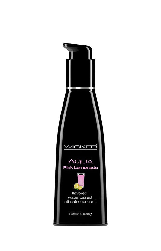 Aqua Pink Lemonade Flavored Water Based Lubricant - 4 Oz. / 120 ml - Not Very Vanilla