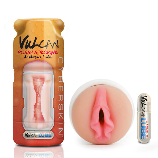 Vulcan Cyberskin - Pussy Stroker & Warming Lube - Light - Not Very Vanilla