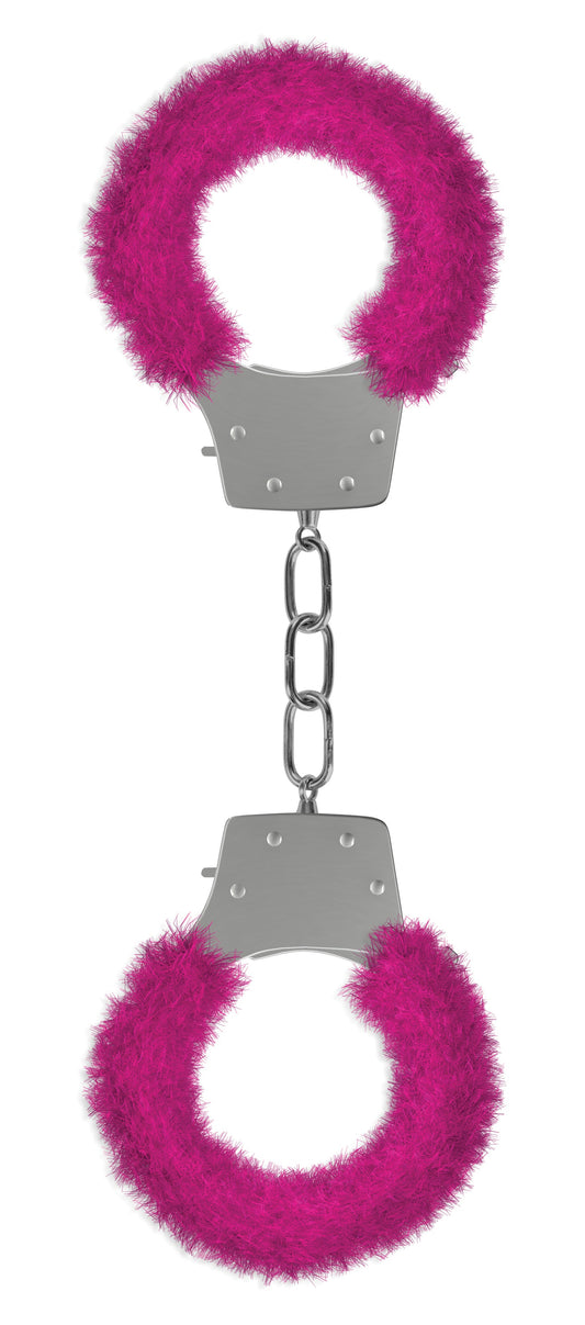 Pleasure Furry Handcuffs - Pink - Not Very Vanilla