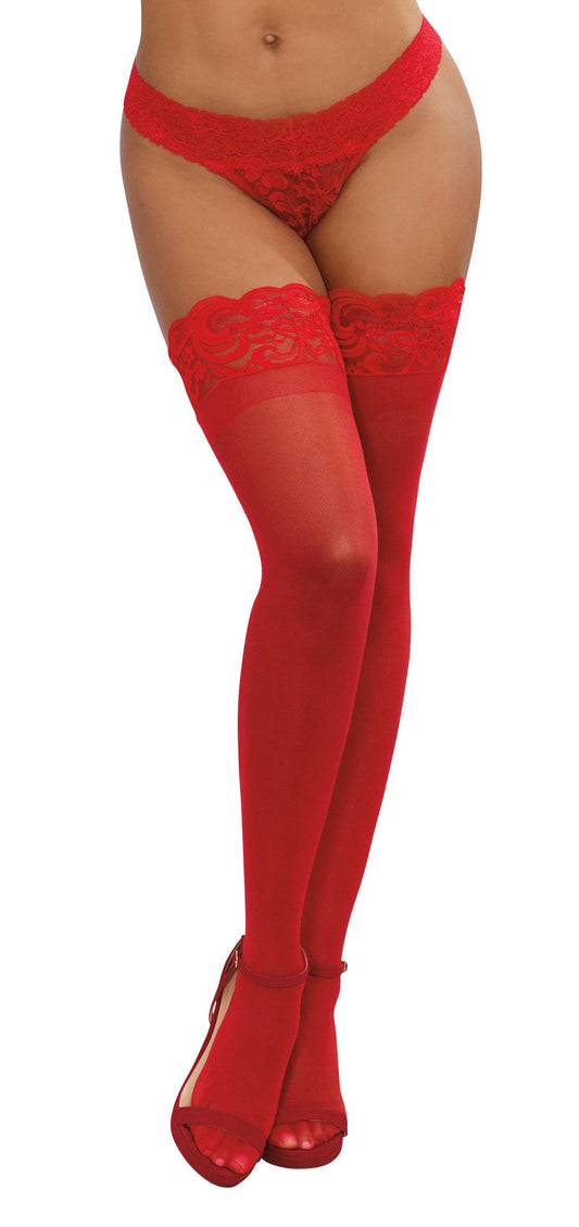 Thigh High - One Size - Red - Not Very Vanilla