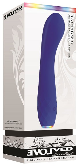 Rainbow G Rechargeable Light Up Vibe - Blue - Not Very Vanilla