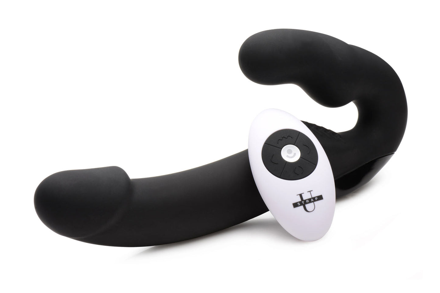 Urge Silicone Strapless Strap on With Remote - Black - Not Very Vanilla