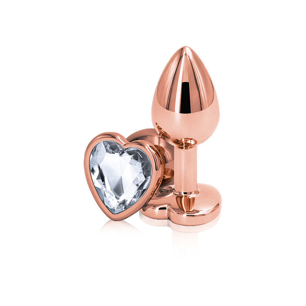 Rear Assets - Rose Gold Heart - Small - Clear - Not Very Vanilla