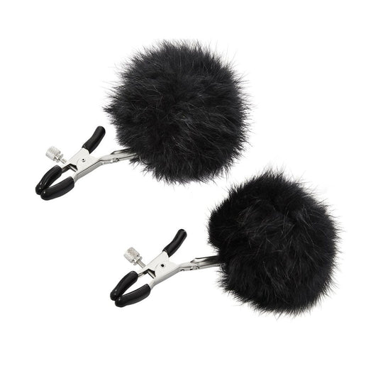 Sincerely Fur Nipple Clips - Black - Not Very Vanilla