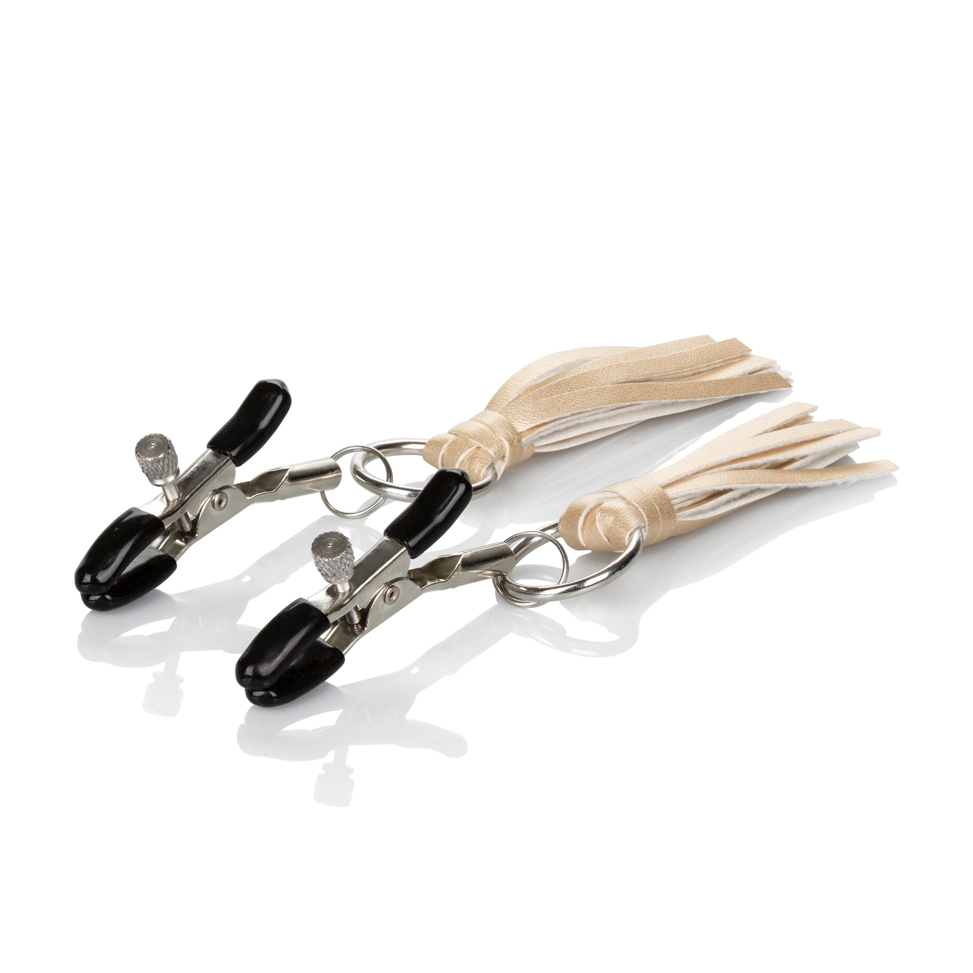 Nipple Play Playful Tassels Nipple Clamps - Gold - Not Very Vanilla