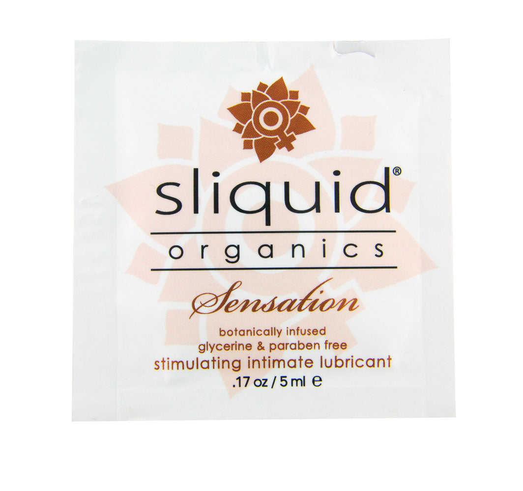 Sliquid Organics Sensation - 200 Count Case - .17 Oz./ 5ml Foils - Not Very Vanilla