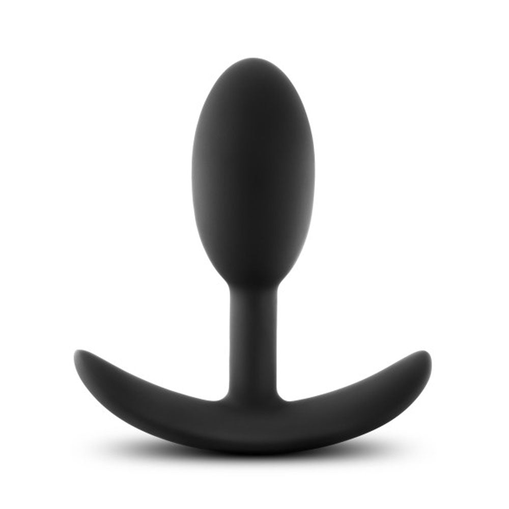 Anal Adventures - Platinum - Silicone Vibra Slim Plug - Small - Black - Not Very Vanilla