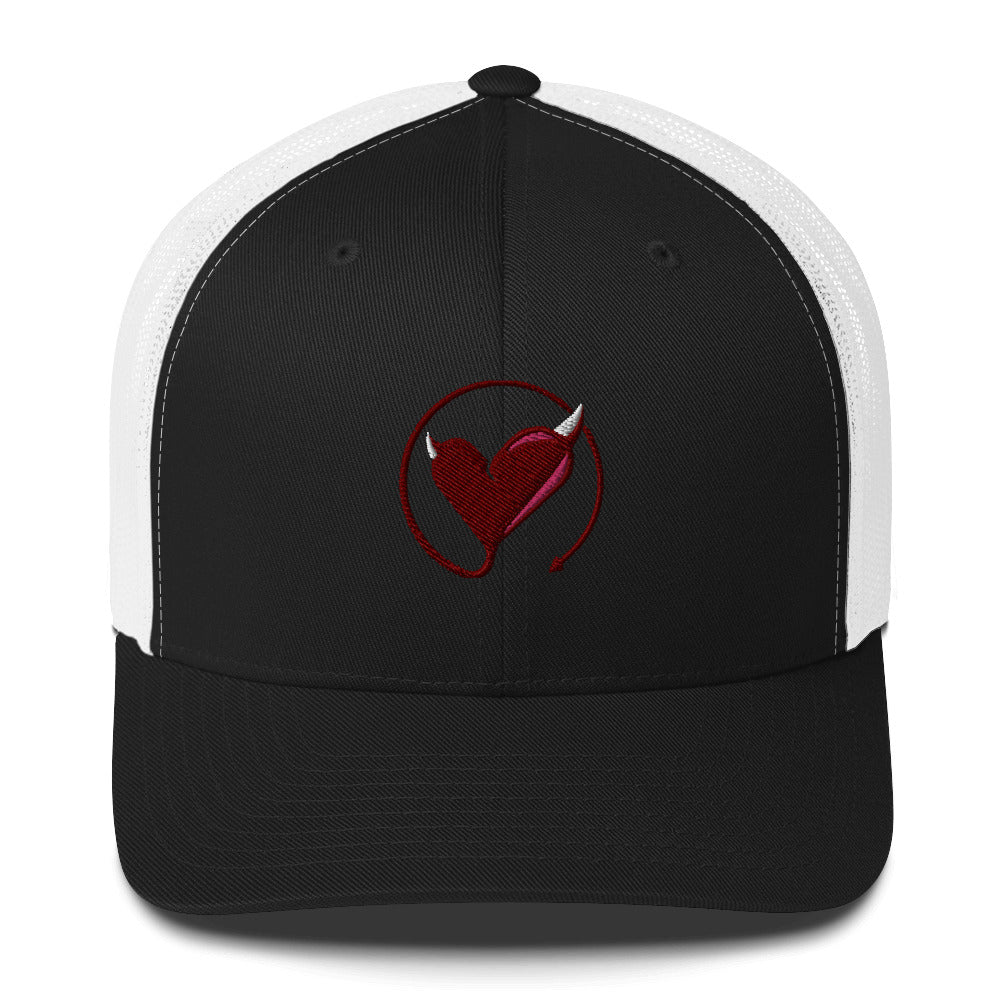 Devilish Heart Icon Trucker Cap - Not Very Vanilla