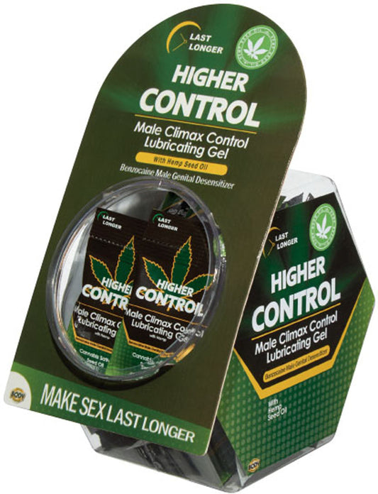 Higher Control Male Climax Control Lubricating Gel With Hemp - 50 Pc - Not Very Vanilla