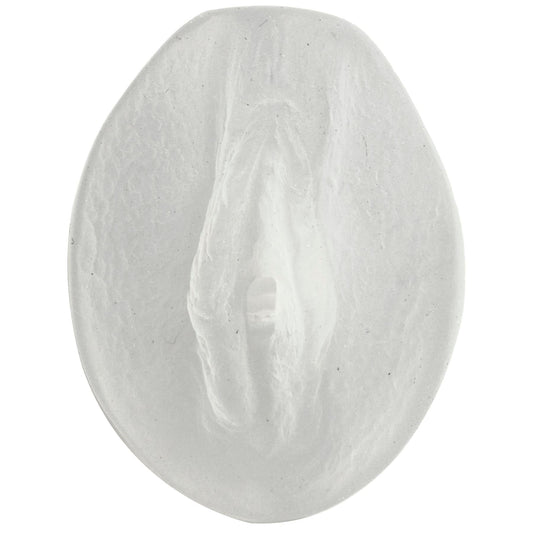 Palm Pal Frosted Ultraskyn Masturbator - Pussy - Clear - Not Very Vanilla