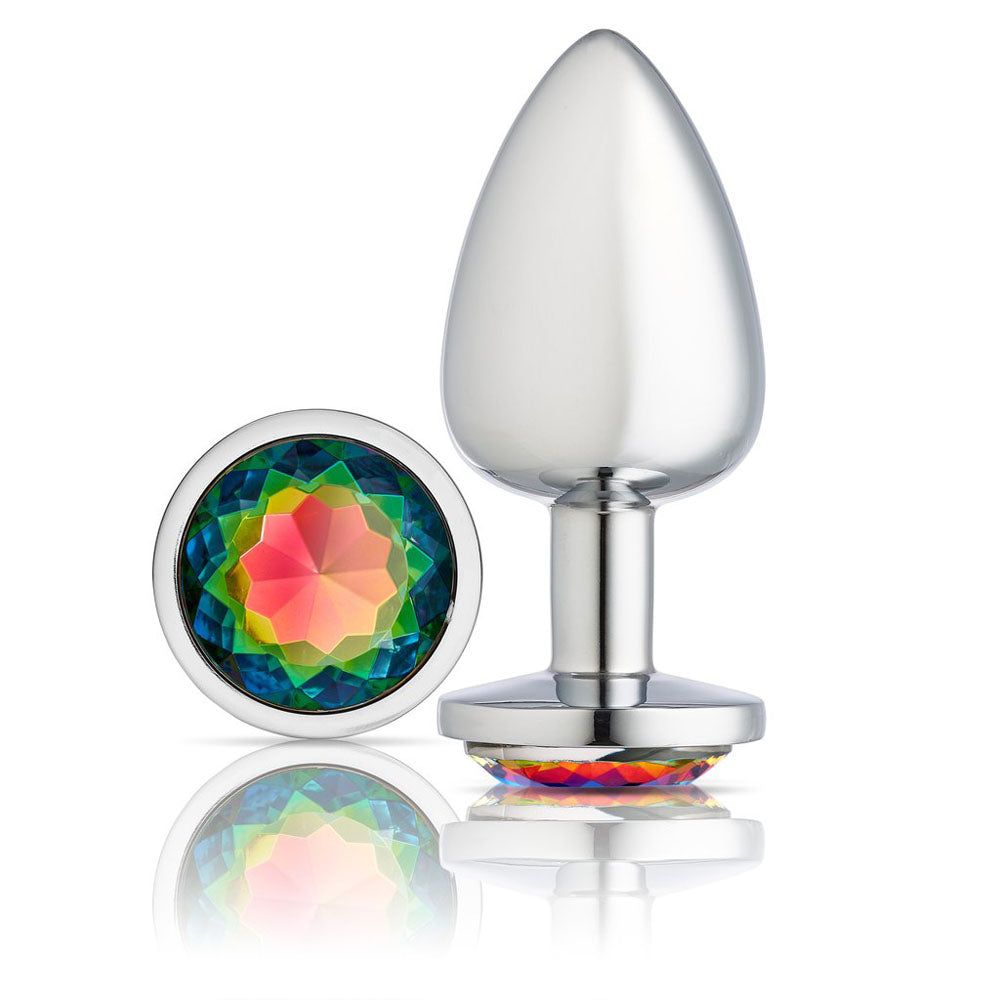 Cloud 9 Novelties Gems Silver Chromed Anal Plug - Large - Not Very Vanilla