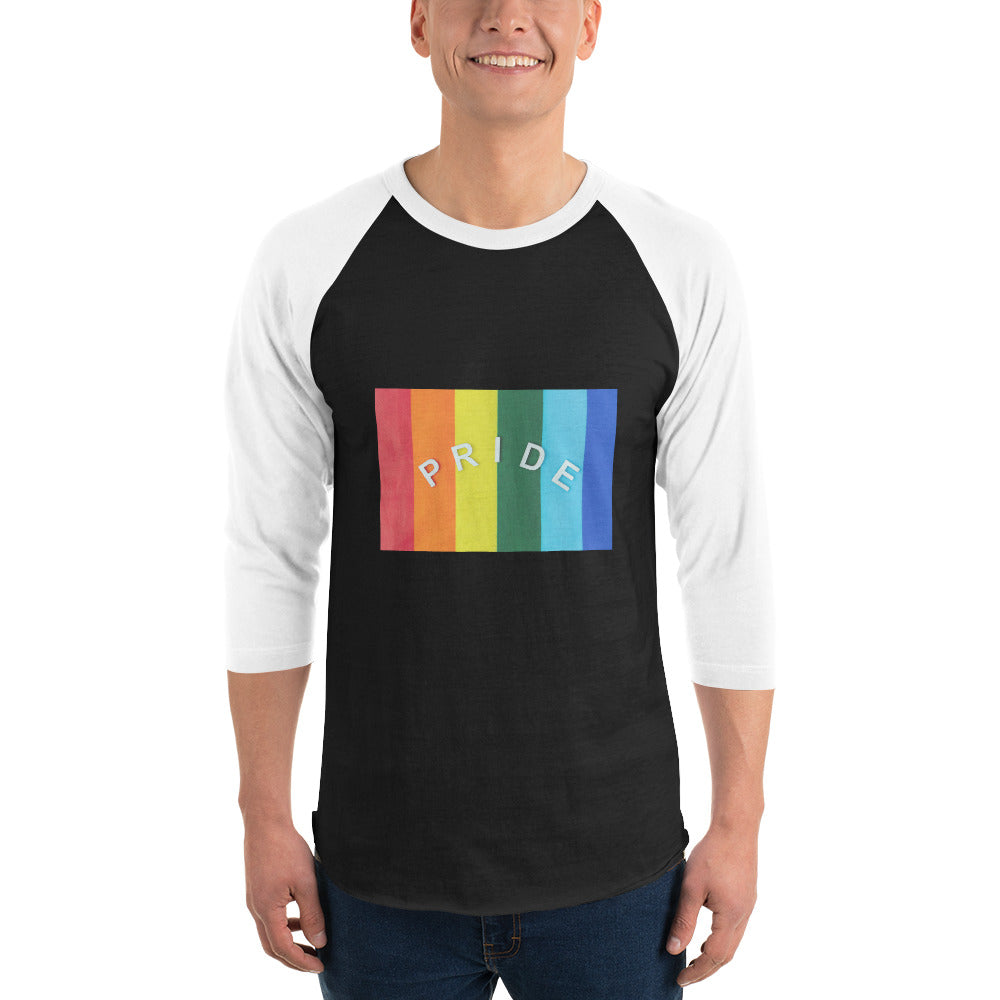 Pride unisex 3/4 sleeve raglan shirt - Not Very Vanilla