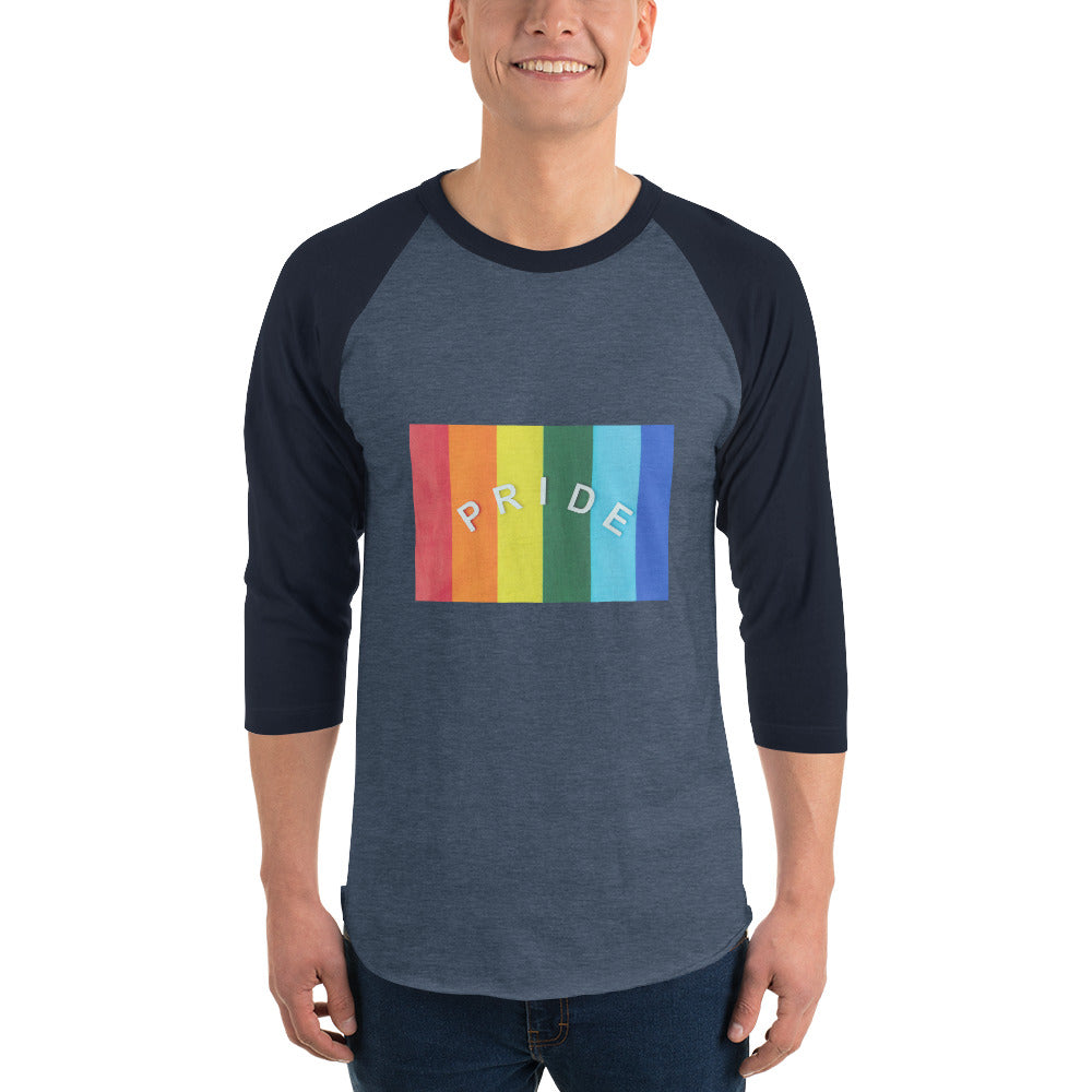 Pride unisex 3/4 sleeve raglan shirt - Not Very Vanilla