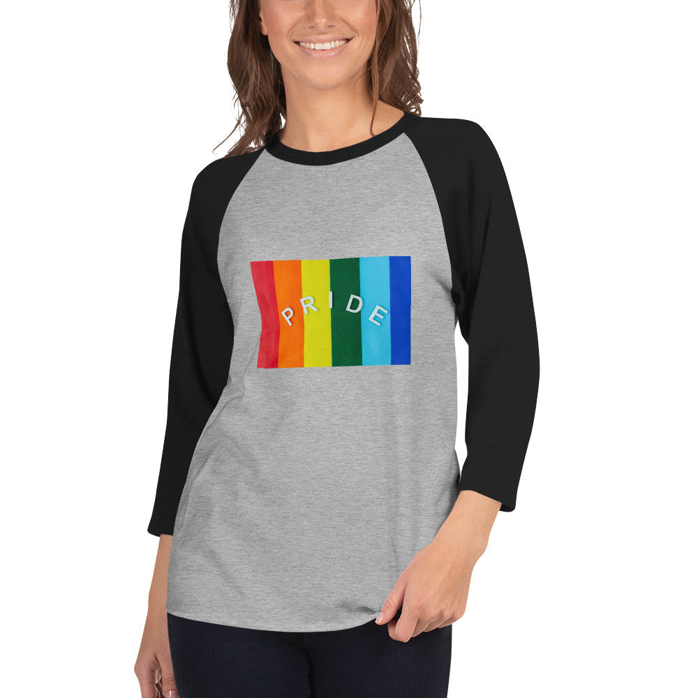 Pride unisex 3/4 sleeve raglan shirt - Not Very Vanilla