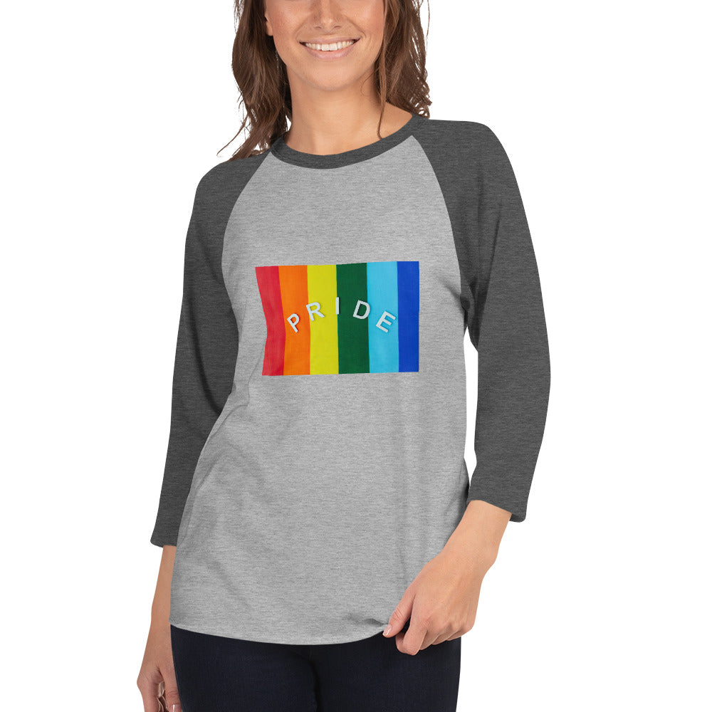 Pride unisex 3/4 sleeve raglan shirt - Not Very Vanilla