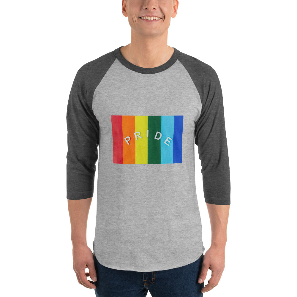 Pride unisex 3/4 sleeve raglan shirt - Not Very Vanilla