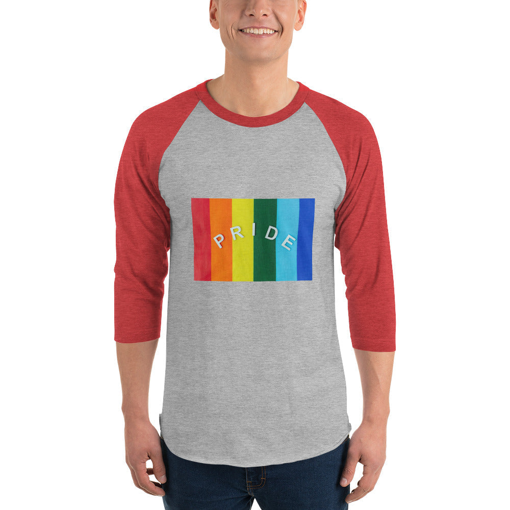 Pride unisex 3/4 sleeve raglan shirt - Not Very Vanilla