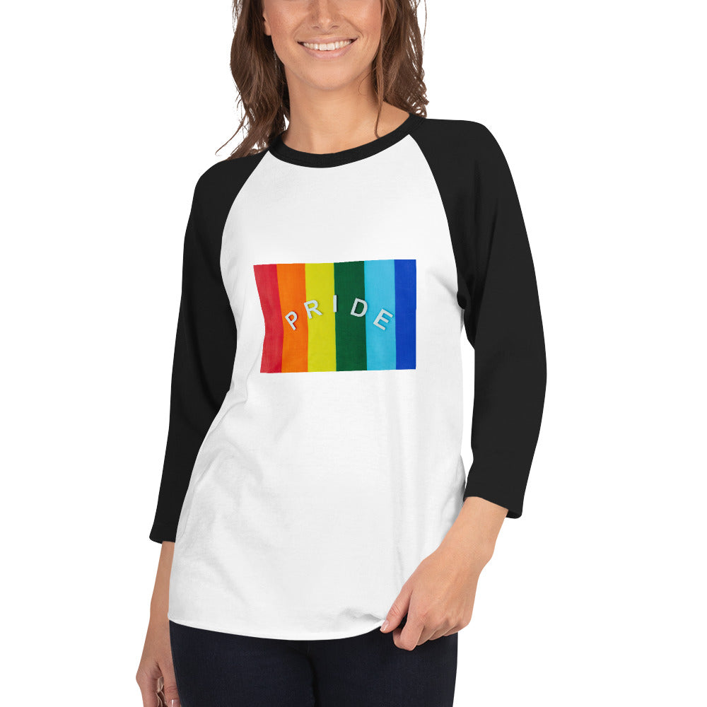 Pride unisex 3/4 sleeve raglan shirt - Not Very Vanilla