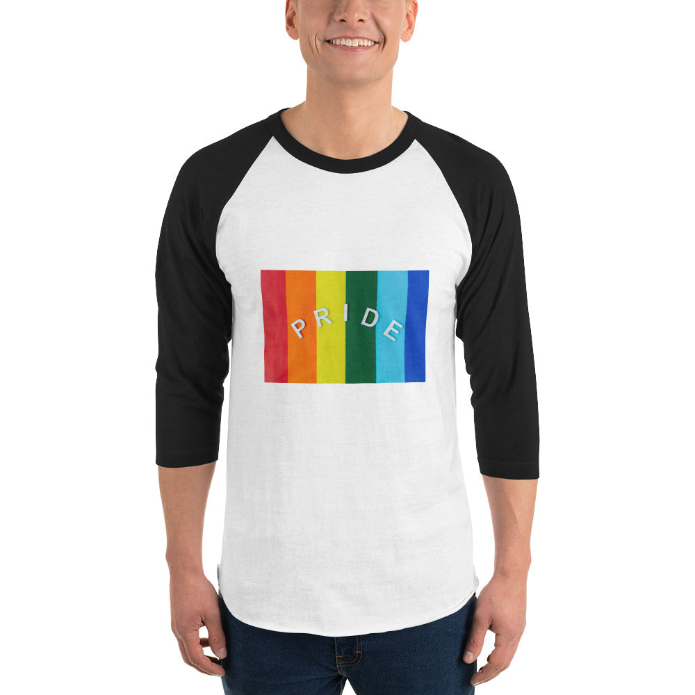 Pride unisex 3/4 sleeve raglan shirt - Not Very Vanilla