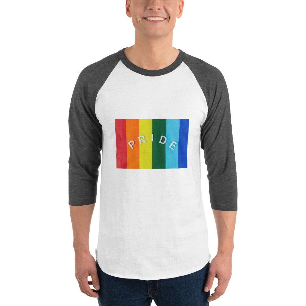 Pride unisex 3/4 sleeve raglan shirt - Not Very Vanilla