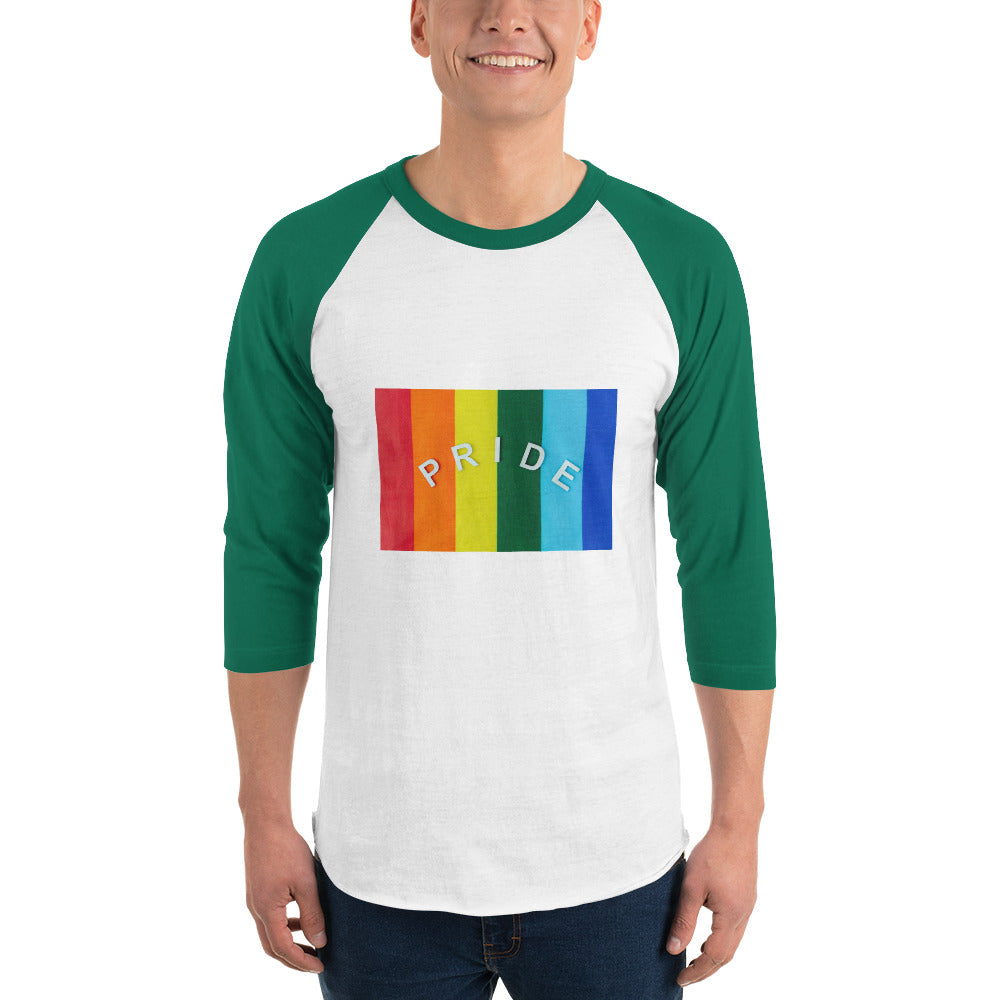 Pride unisex 3/4 sleeve raglan shirt - Not Very Vanilla