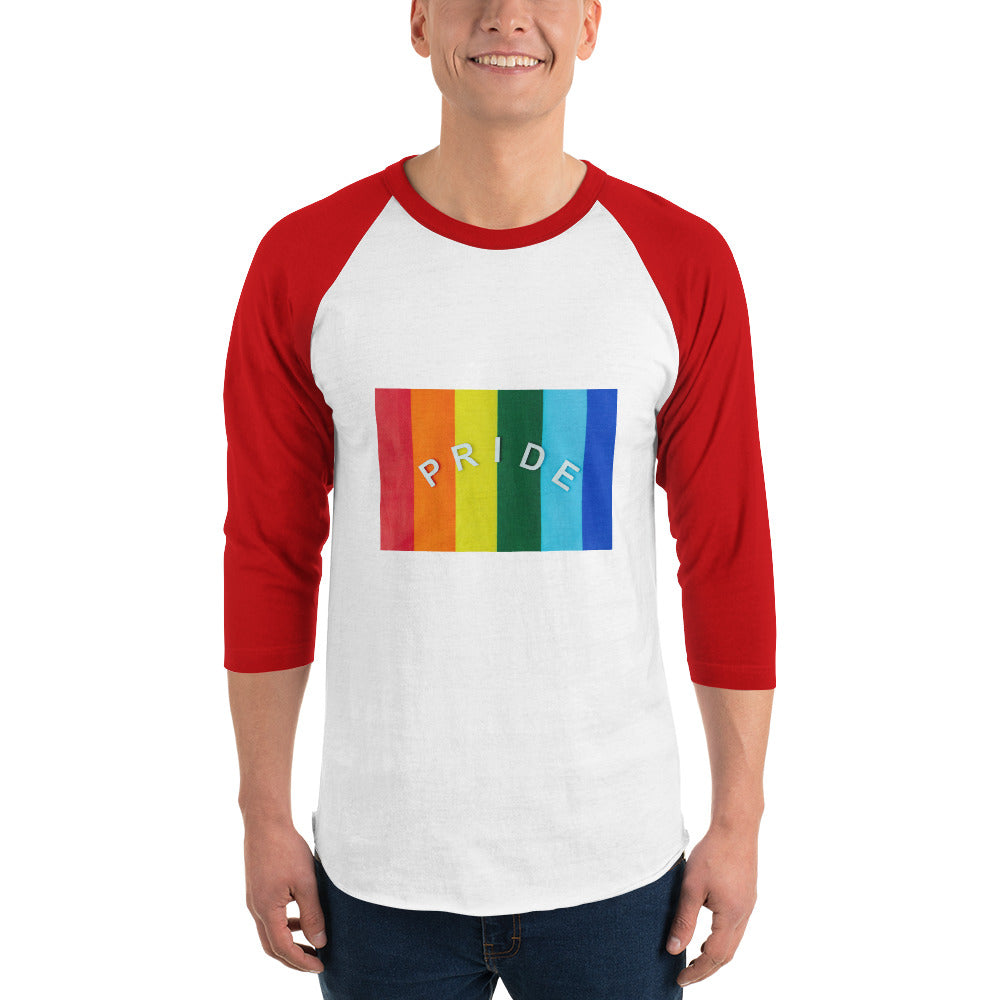 Pride unisex 3/4 sleeve raglan shirt - Not Very Vanilla