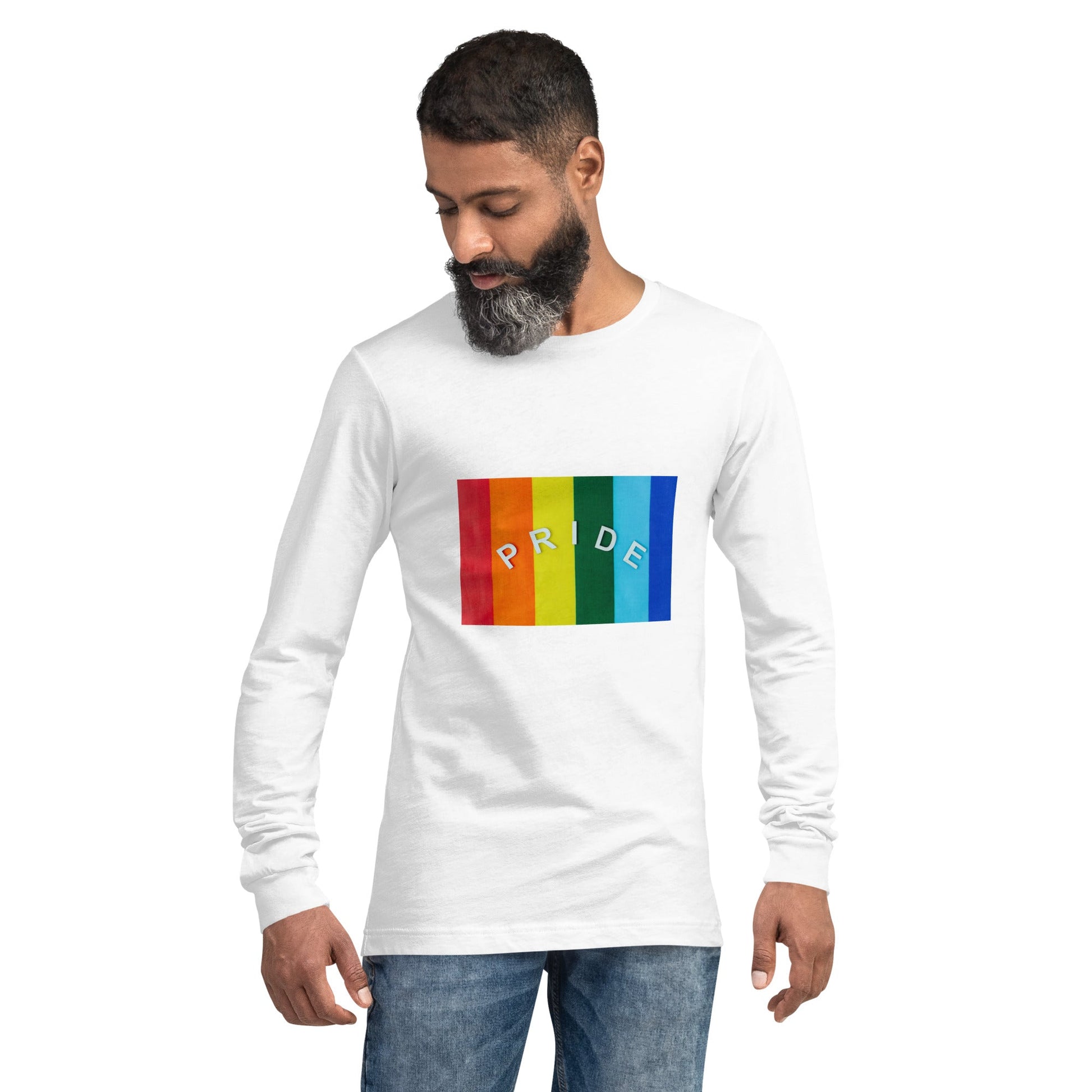 Pride Flag Unisex Long Sleeve Tee - Not Very Vanilla