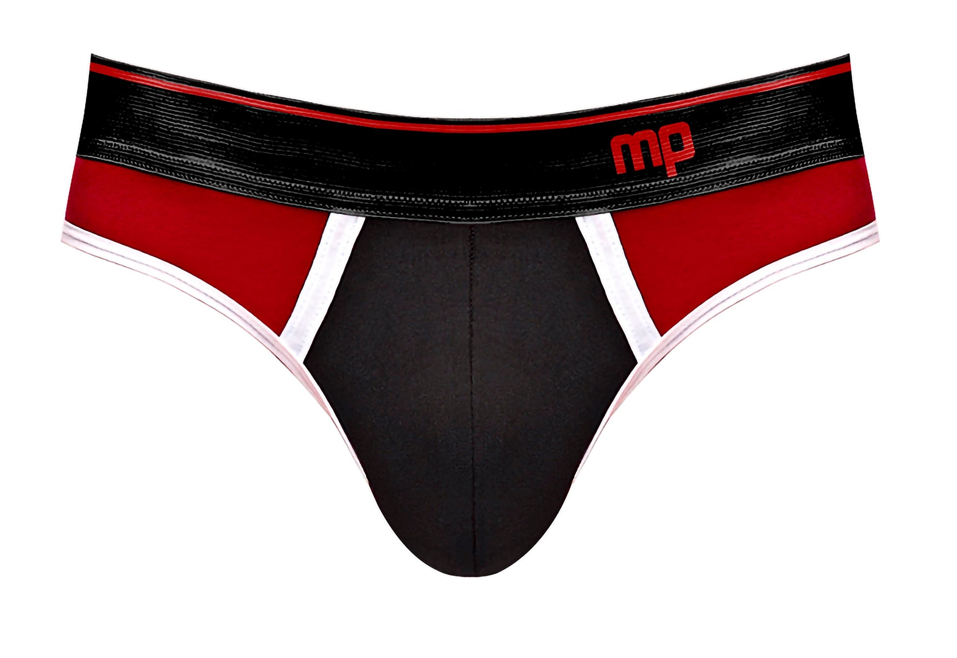 Retro Sport Panel Jock - S/ M - Black/ Red - Not Very Vanilla