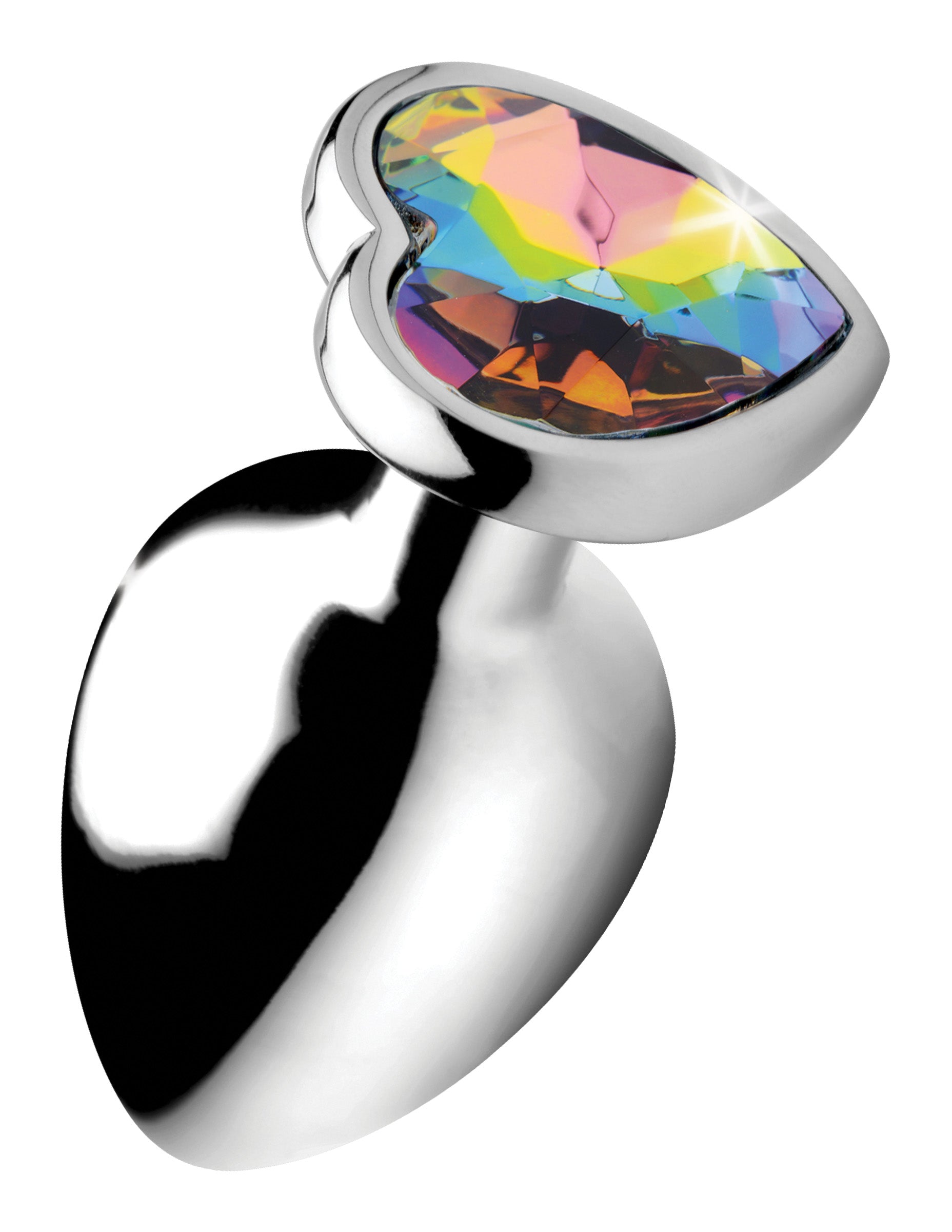 Rainbow Prism Heart Anal Plug - Large - Not Very Vanilla