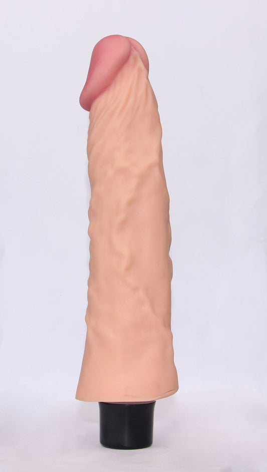 Get Lucky 8.3 Inch Real Skin Dildo Realistic Vibrator 10 Speed - Not Very Vanilla