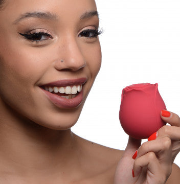 Inmi - Bloomgasm Wild Rose Silicone Suction Stimulator - Red - Not Very Vanilla