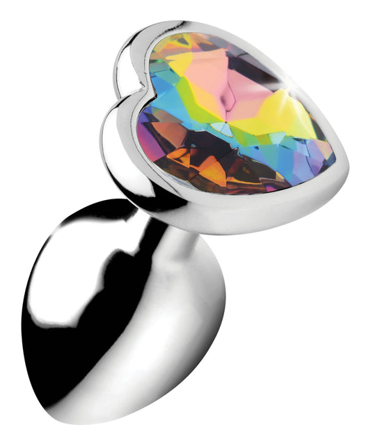 Rainbow Prism Heart Anal Plug - Small - Not Very Vanilla