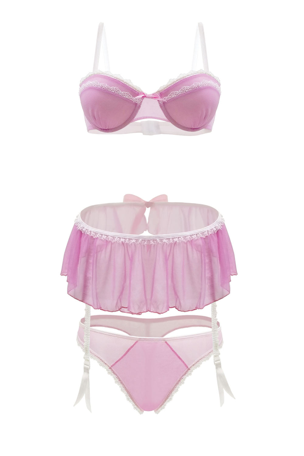 Pink Lady 3 Piece Set - Strawberry Cream - Medium/ Large - Not Very Vanilla